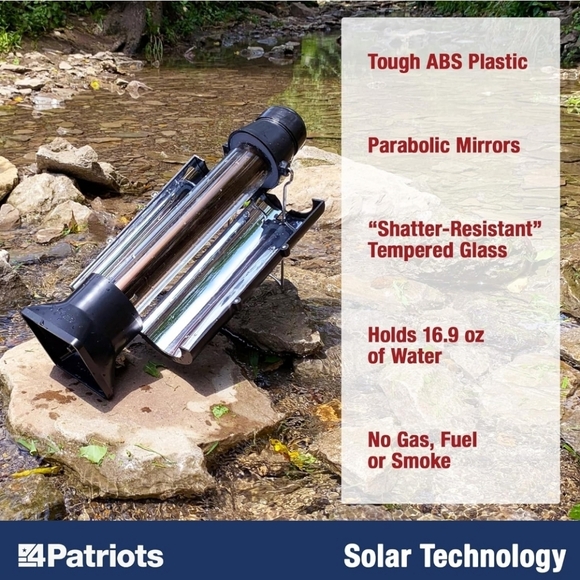 4Patriots Sun Kettle Solar Water Boiler Boil Water Without Fuel or Flames - Picture 2 of 5